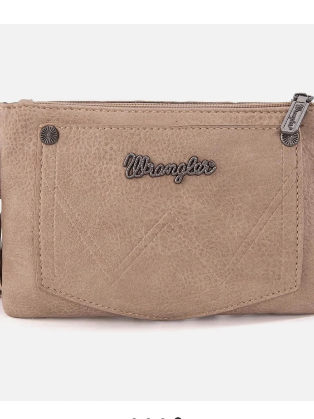 Wrangler Tan Fringe Embossed Floral Crossbody Bag NWT - Picture 5 of 5